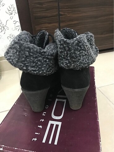 37 Beden siyah Renk Dolgu topuk bot