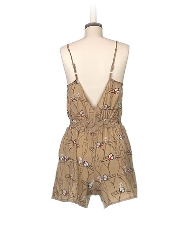 m Beden Vintage Love Kısa Tulum %70 İndirimli.