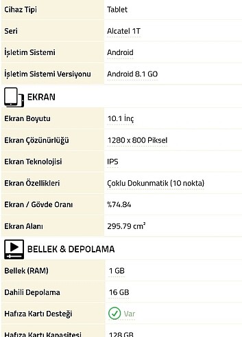 Alcatel Tablet 