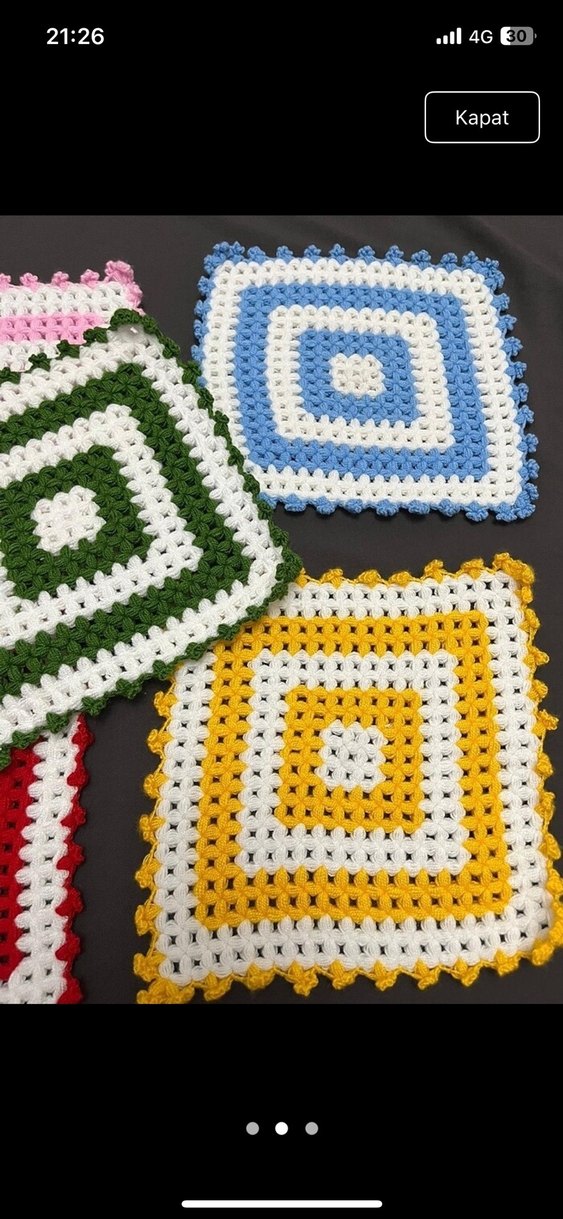 Çok Renkli Örgü Banyo Süngeri - Görsel 3