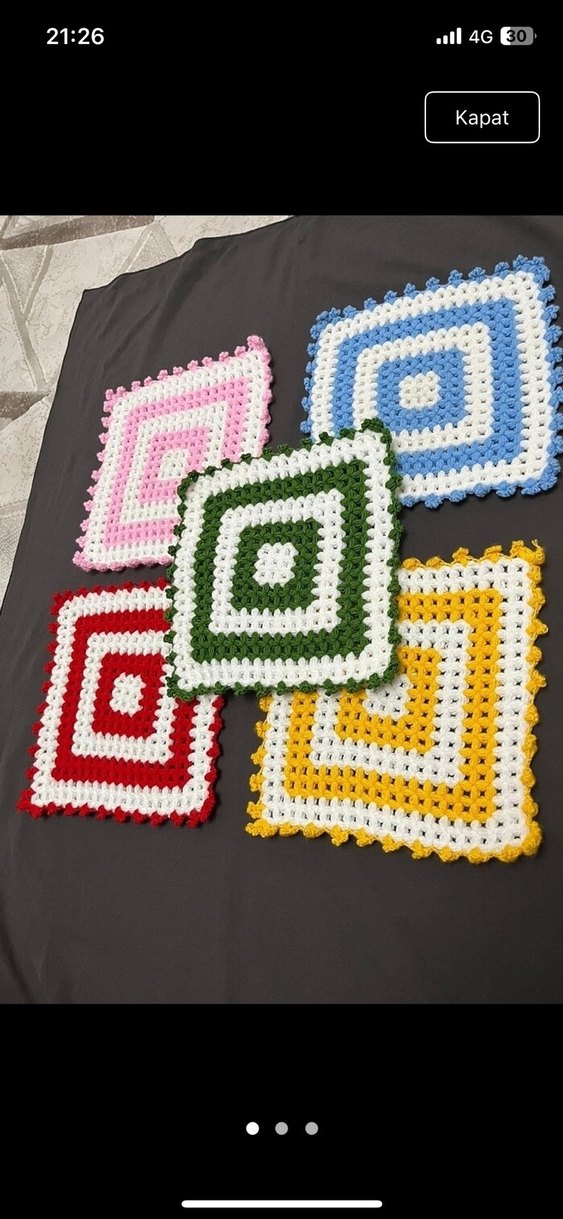 Çok Renkli Örgü Banyo Süngeri - Görsel 2