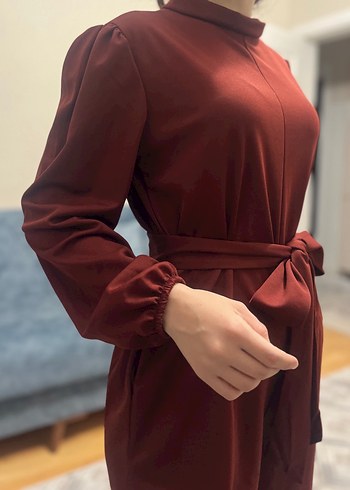 Kadın kiremit renk seyyar Kuşaklı Uzun Tulum - Görsel 5