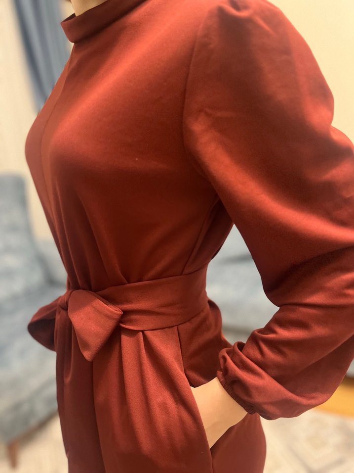 Kadın kiremit renk seyyar Kuşaklı Uzun Tulum - Görsel 4