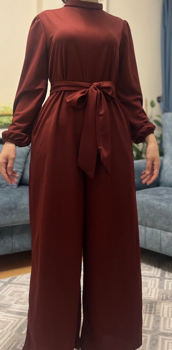 Kadın kiremit renk seyyar Kuşaklı Uzun Tulum - Görsel 2