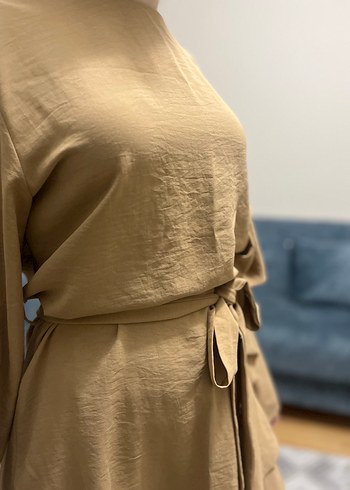 Bej Kadın Uzun Kollu Rahat Kesim Takım - Görsel 7