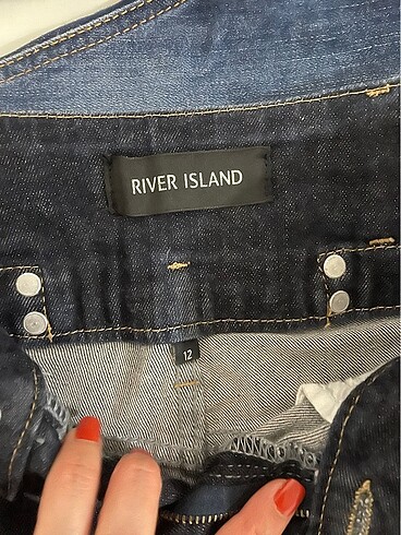 m Beden River Island kot mini şort