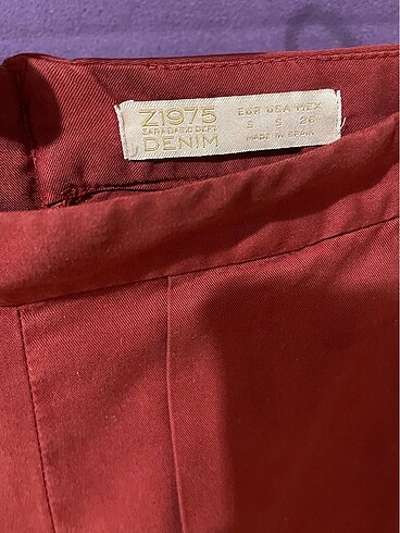 s Beden Zara kumaş kiremit rengi kumaş mini şort