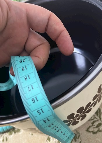  Beden Kahverengi Kapaklı Emaye Tencere