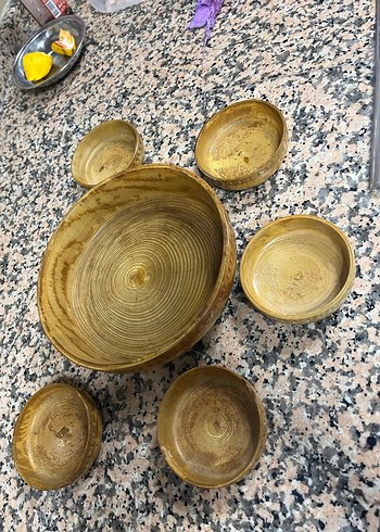 Antika ahşap çerez takımı - Görsel 2