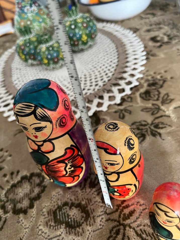 Renkli Matruşka Bebek Figürleri 3 adet - Görsel 4