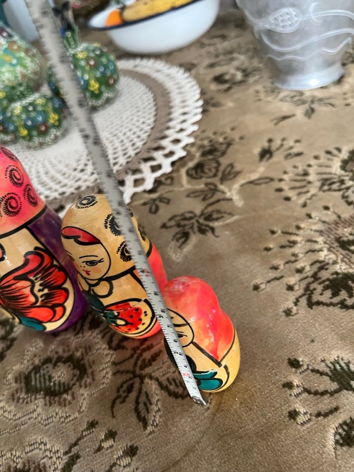 Renkli Matruşka Bebek Figürleri 3 adet - Görsel 5