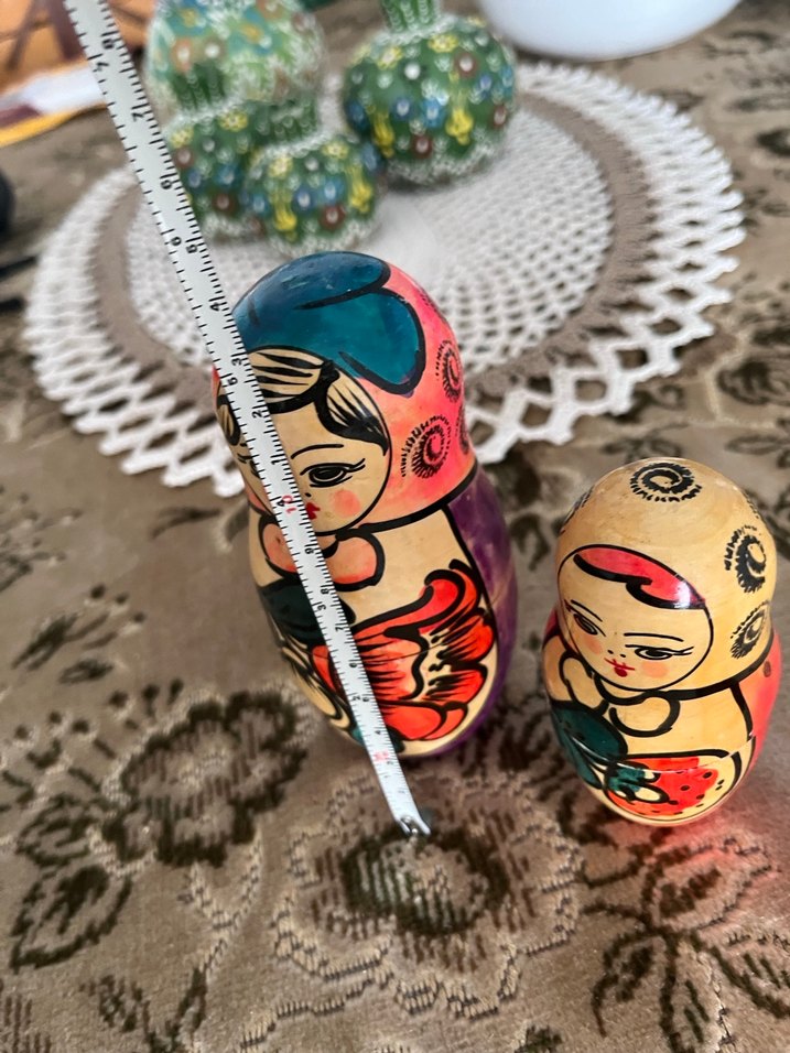 Renkli Matruşka Bebek Figürleri 3 adet - Görsel 3