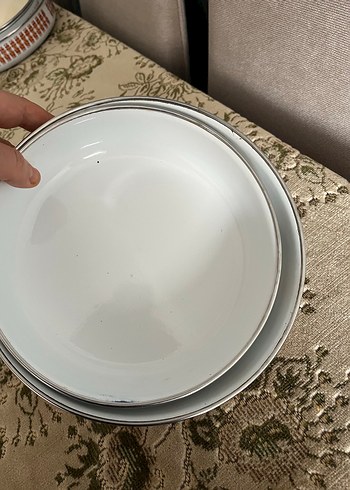 Emsan eskilerden emaye ikili tabak - Görsel 7