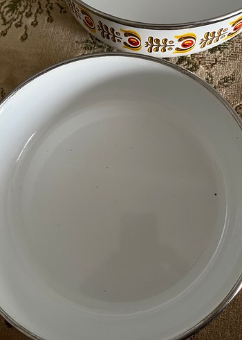 Emsan eskilerden emaye ikili tabak - Görsel 4