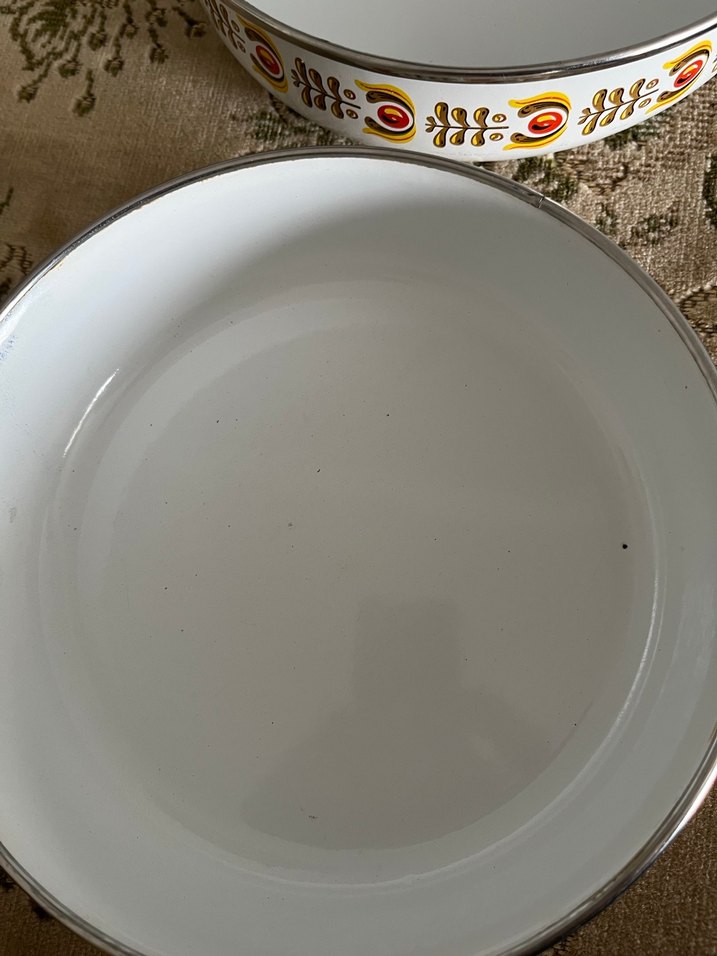 Emsan eskilerden emaye ikili tabak - Görsel 4