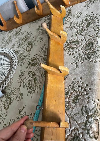 İki adet 70 lerden ahşap askı - Görsel 5