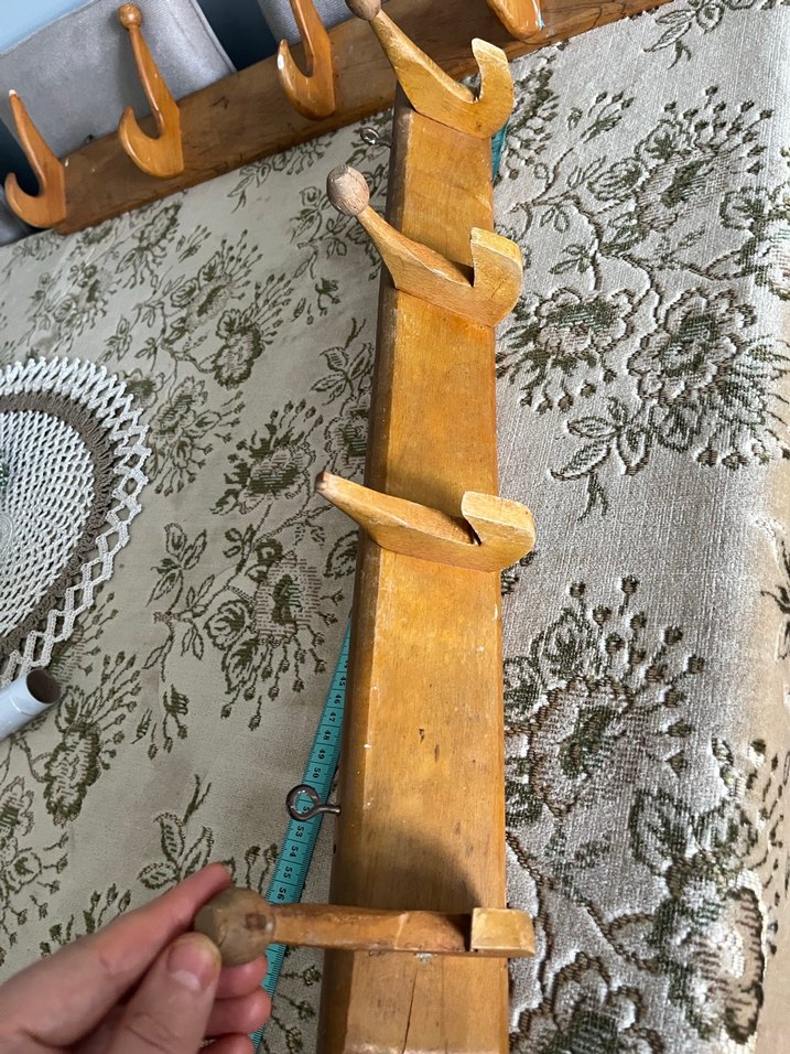 İki adet 70 lerden ahşap askı - Görsel 5