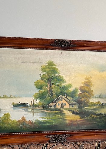 Antika yağlı boya tablo - Görsel 8