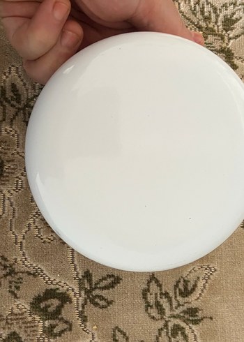 Beyaz ve emaye Tabak - Görsel 3