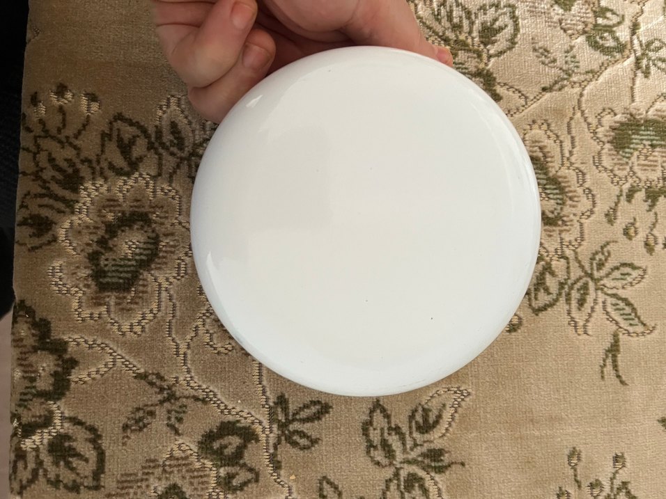 Beyaz ve emaye Tabak - Görsel 3