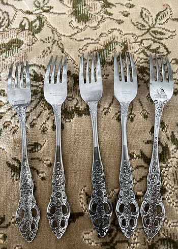 Antika damğalı 5 adet çatal - Görsel 2