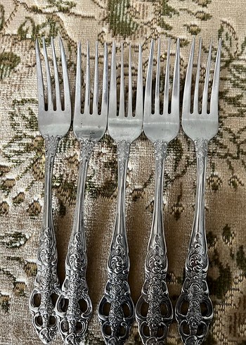 Antika damğalı 5 adet çatal - Görsel 4