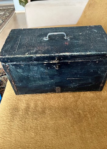 American Vintage Vintage Siyah Ahsap Sandik Kutu