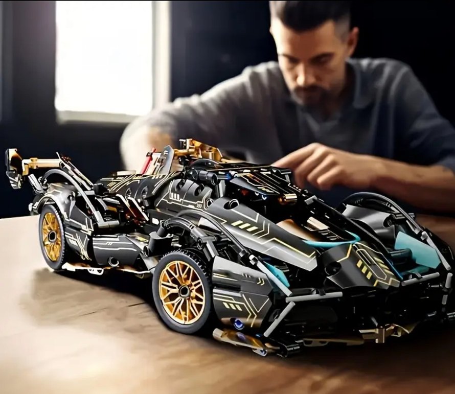 Siyah Lego (MOC) Yarış Arabası Modeli - Görsel 3