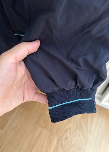 Erkek Lacivert Fermuarlı Rahat Kesim Yağmurluk mont kaban - Görsel 4