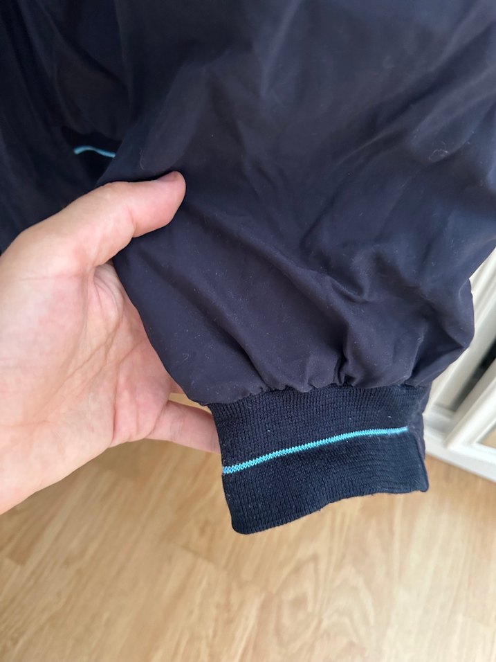 Erkek Lacivert Fermuarlı Rahat Kesim Yağmurluk mont kaban - Görsel 4