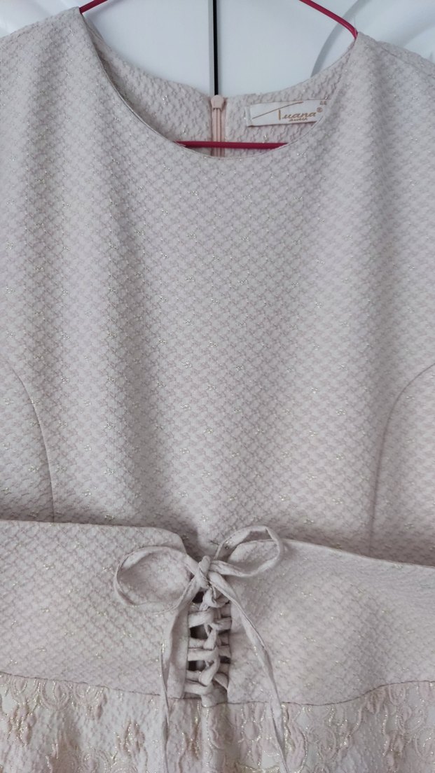 Pudra Kabartma Detaylı Abiye Elbise - Görsel 3