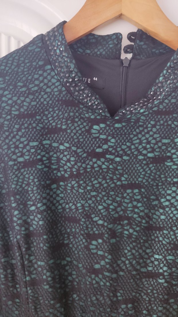 Drapeli Zümrüt Yeşili Abiye Elbise - Görsel 2