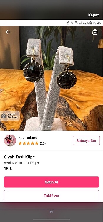Küpe Kolye