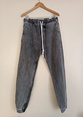 Diğer Gri Loose Fit Denim Jogger Pantolon