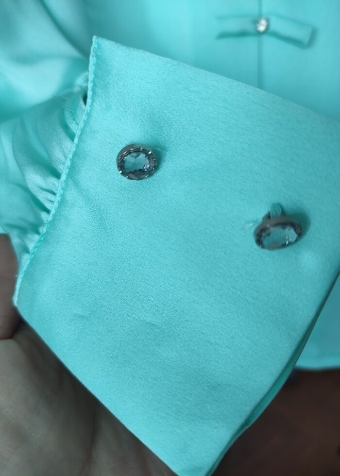 Nil yeşili bluz  - Görsel 3