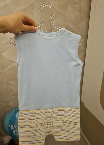 Luggi Baby Mavi Erkek Bebek Askılı Body - Görsel 2