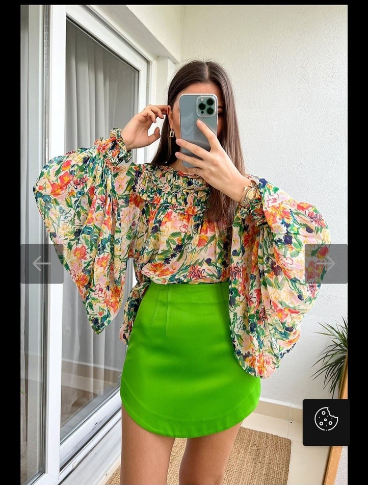 Ted Baker Orijinal Şifon Geniş Kol Tasarım Bluz - Görsel 2