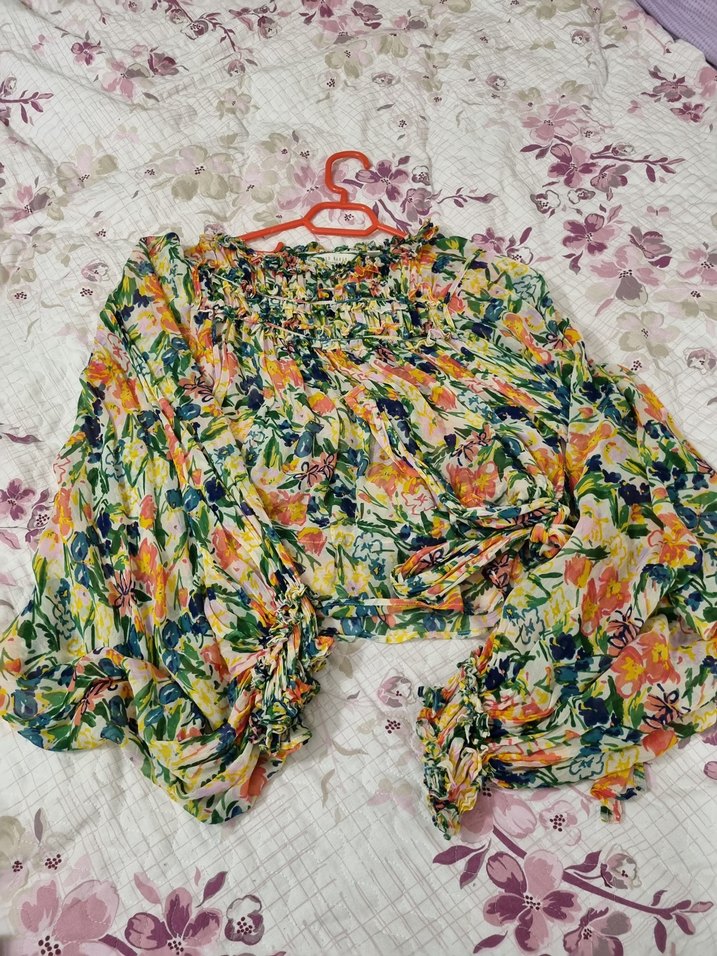 Ted Baker Orijinal Şifon Geniş Kol Tasarım Bluz - Görsel 3