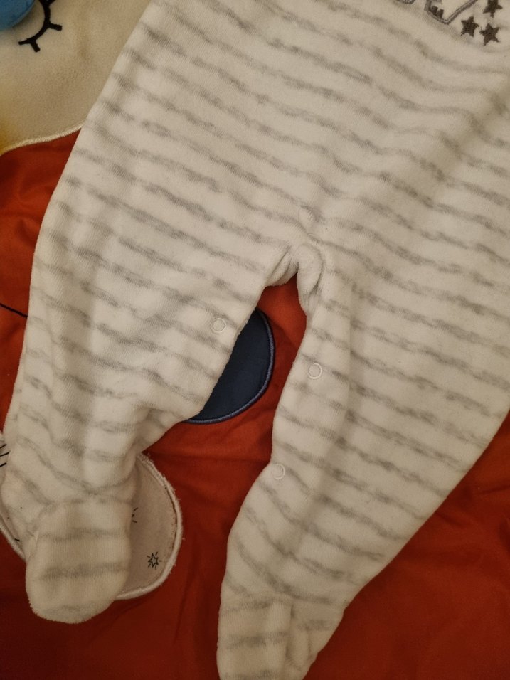 Gri Erkek Bebek Örme Tulum - Görsel 4