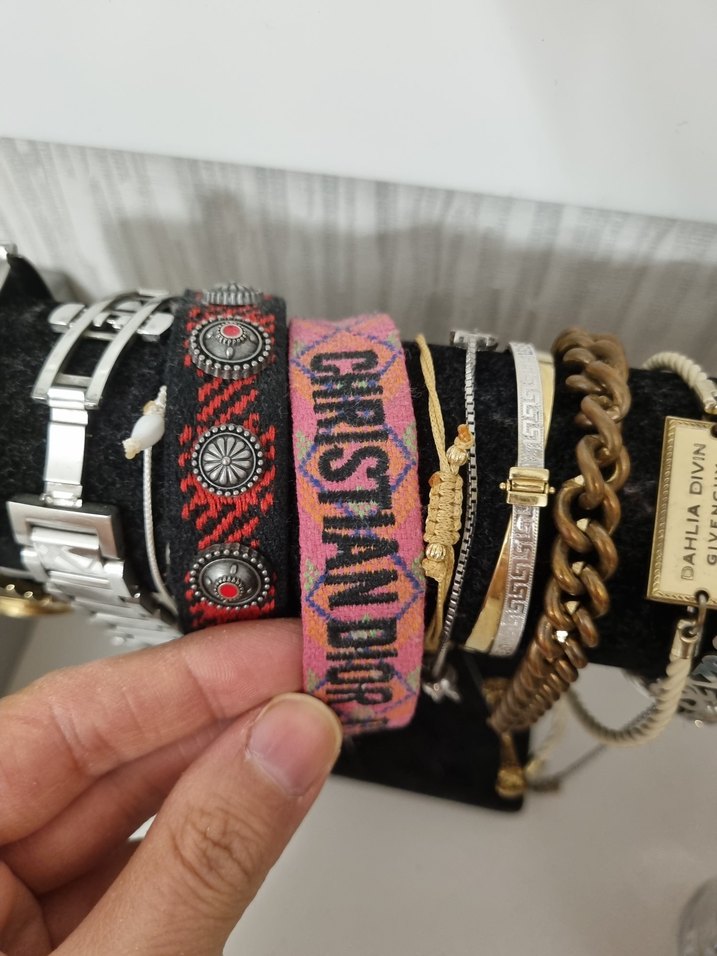 Dior Tassel Pembe Fuşya Bileklik - Görsel 4