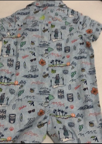 Düğmeli Kısa Kollu Erkek Bebek Tulum - Görsel 6