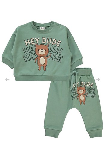 Civil Baby Erkek Bebek Takım 12-18 Ay Koyu Çağla Yeşili