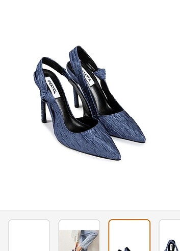 39 Beden mavi Renk İpekyol muhteşem düğüm detaylı Topuklu Ayakkabı Stiletto