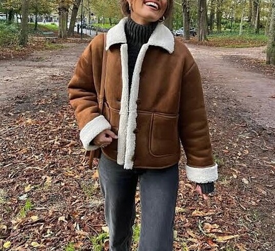 Zara Suni Astarlı Ceket