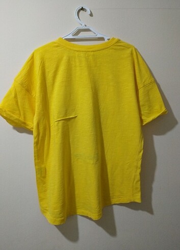 7 Yaş Beden sarı Renk Koton kids 7-8 yaş t-shirt 