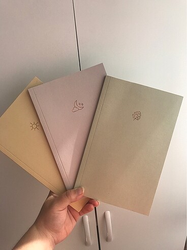 3?lü çizgisiz defter minimal desenli