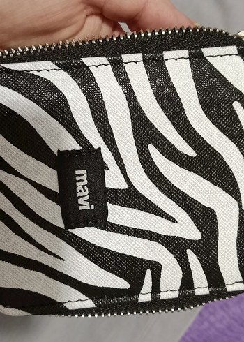 Mavi Zebra Desenli kadın cüzdan