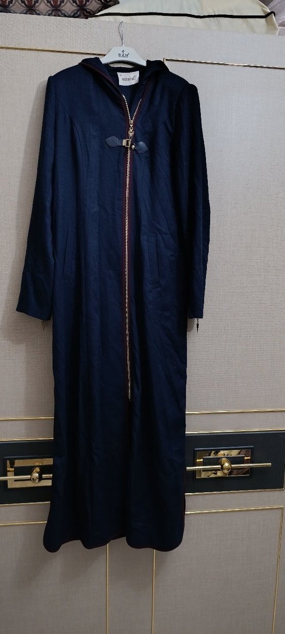 Kadın Lacivert Uzun Fermuarlı pardesü - Görsel 4