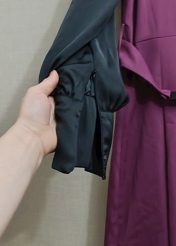 Uzun Mor Gotik Kadın kap - Görsel 4