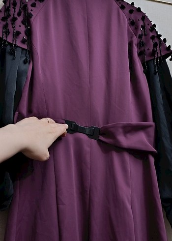 Uzun Mor Gotik Kadın kap - Görsel 3